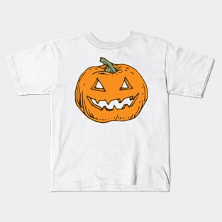 Orange Halloween Pumpkins Kids T-Shirt